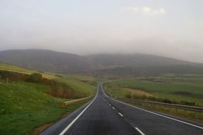 endless road in the highlands of Scotland