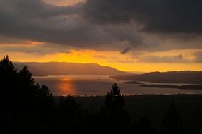 costa rica at the sunset