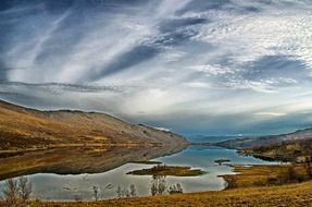 lake near the mountains in norway