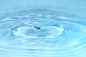 macro photo of water drop in the water