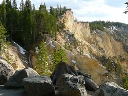 sand stones on the yellowstone national park