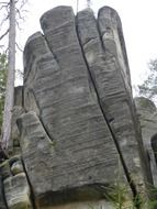 rock formations that looks like a human hand in Poland