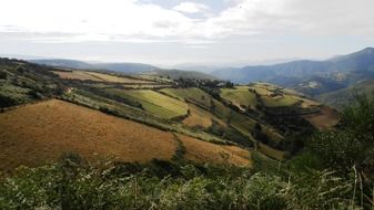 Beautiful and colorful landscape of Midi-Pyrénées in France