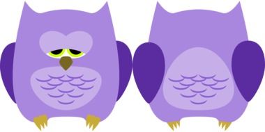 funny purple owl as an illustration