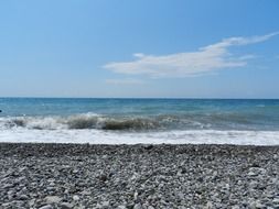 Beautiful colorful coastal landscape with the sea in summer