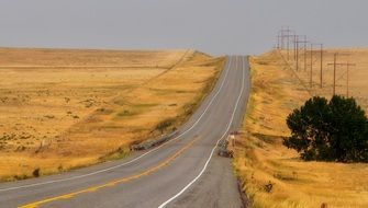 empty lonely road in colorado