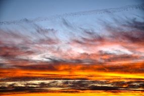 Sunset and the clouds