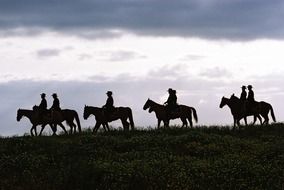horse riders in Texas