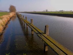 canal in spring in Netherlands