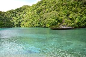 scenic lake in palau