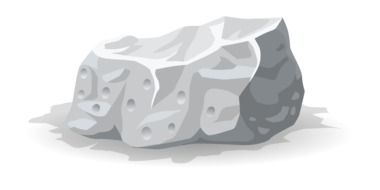 graphic drawing of a grey rock