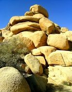 heaped boulders in Joshua Tree National Park