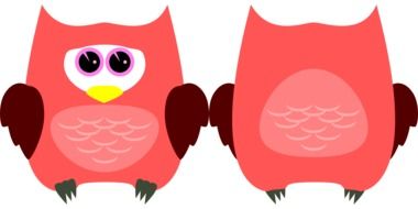 funny pink owl