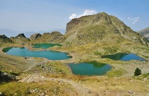 mountain landscape with lakes