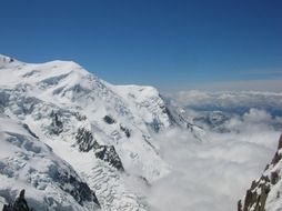 snow covered mountains in france