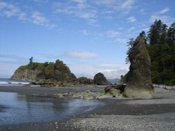 rocky coast in washington national park