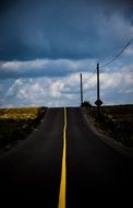 yellow marking line on a road