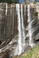 Cascading waterfall close up, yosemite