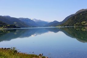 beautiful lake in the valley Gudbrandsdal