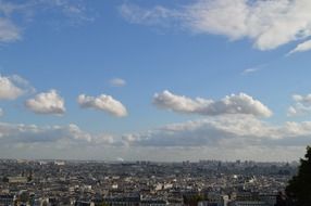 paris cloud sky horizon roof landscape