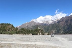 car on the dry river