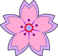 flower violet spring as a drawing