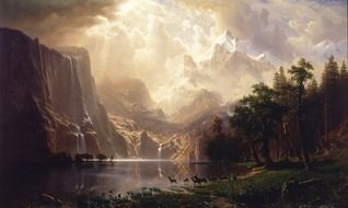 painting oil on canvas by alfred bierstadt