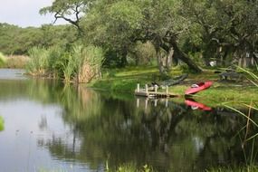 Canoe near the river