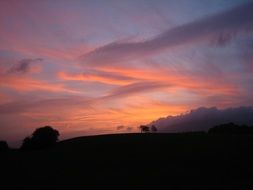 pink sky at dusk