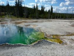 geothermal pool in the yellowstone national park