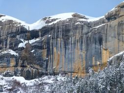 vertical rocks in the Alps