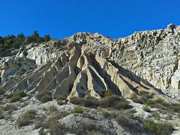 water marks on the rock formations