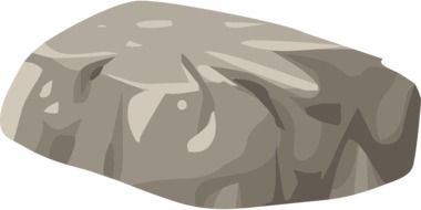 graphic drawing of a boulder