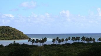 aerial view of caribbean sea beach