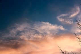 tranquil sky at sunset