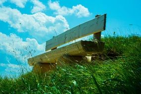 bench in the grass