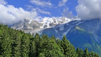 cloudy mountain peaks