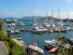 panorama of the port in St. Thomas