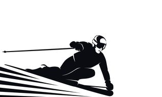 skier drawing