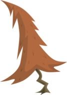 Brown fir tree clipart