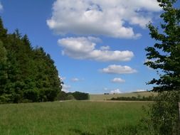 rural landcape at sunny summer day, bavaria