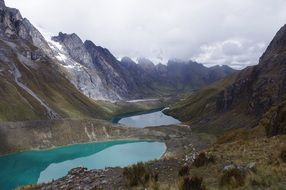 panoramic view of the lakes in Cordillera