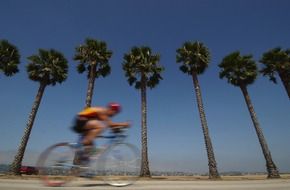 racing on bicycles in San Diego, California