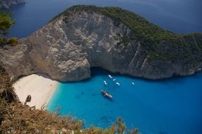 shipwreck beach in Zakynthos, Greece