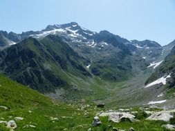 idyllic mountains view