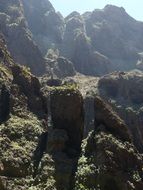 Rocky ravine on the island of Tenerife