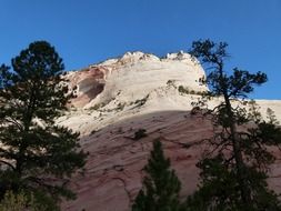 Huge sandstone in the national park in the Utah