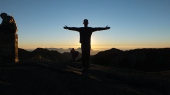 freedom of silhouette among nature