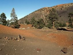 landscape of sunset crater