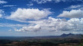light clouds over the valley and mountains